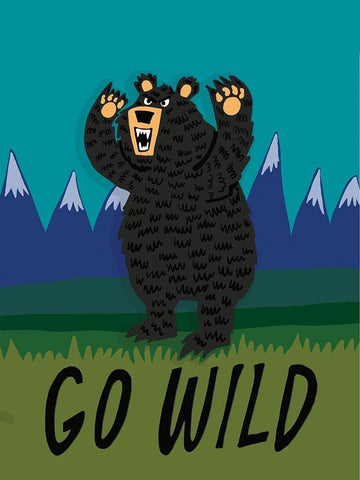 Go Wild White Modern Wood Framed Art Print with Double Matting by Rupp, Mariah