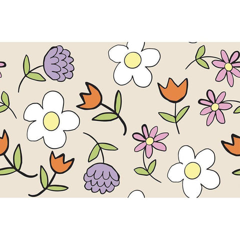 Spring Flowers White Modern Wood Framed Art Print by Rupp, Mariah