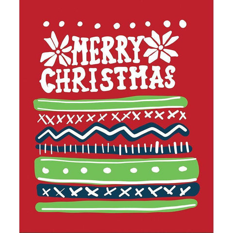 Merry Christmas Sweater Black Modern Wood Framed Art Print by Rupp, Mariah
