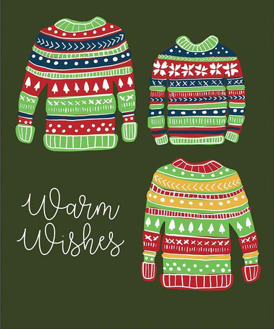 Warm Wishes White Modern Wood Framed Art Print with Double Matting by Rupp, Mariah