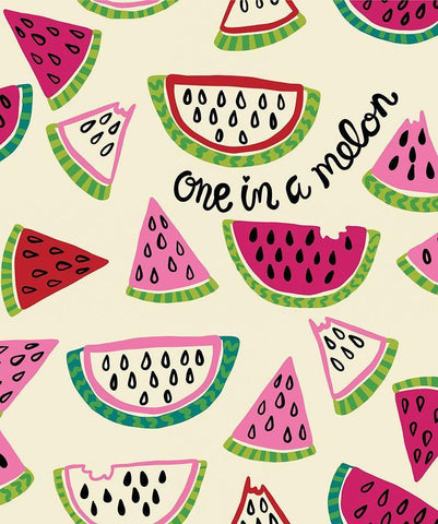 One in a Melon Black Ornate Wood Framed Art Print with Double Matting by Rupp, Mariah