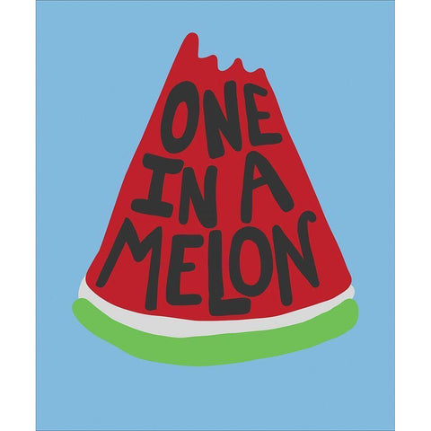 One in a Melon II White Modern Wood Framed Art Print by Rupp, Mariah