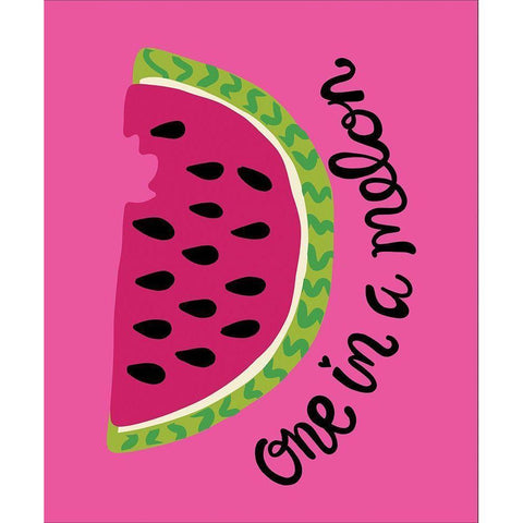 One in a Melon III White Modern Wood Framed Art Print by Rupp, Mariah