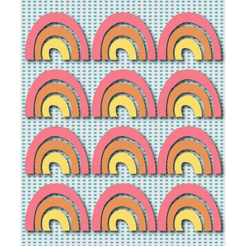 Rainbows White Modern Wood Framed Art Print by Rupp, Mariah