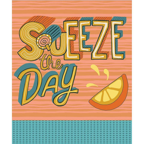 Squeeze the Day Black Modern Wood Framed Art Print with Double Matting by Rupp, Mariah