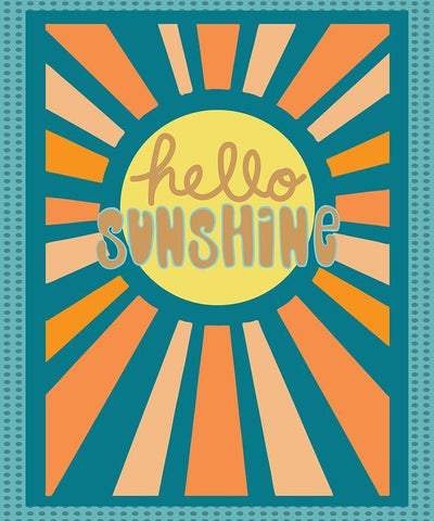 Hello Sunshine Black Ornate Wood Framed Art Print with Double Matting by Rupp, Mariah