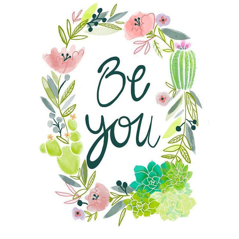 Be You Black Modern Wood Framed Art Print with Double Matting by Rupp, Mariah