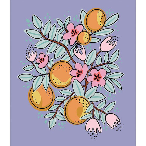 Oranges Black Modern Wood Framed Art Print by Rupp, Mariah