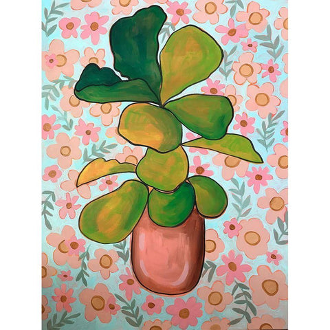 Plant II White Modern Wood Framed Art Print by Rupp, Mariah