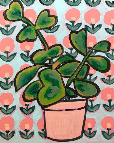 Plant III White Modern Wood Framed Art Print with Double Matting by Rupp, Mariah