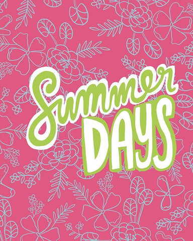 Summer White Modern Wood Framed Art Print with Double Matting by Rupp, Mariah