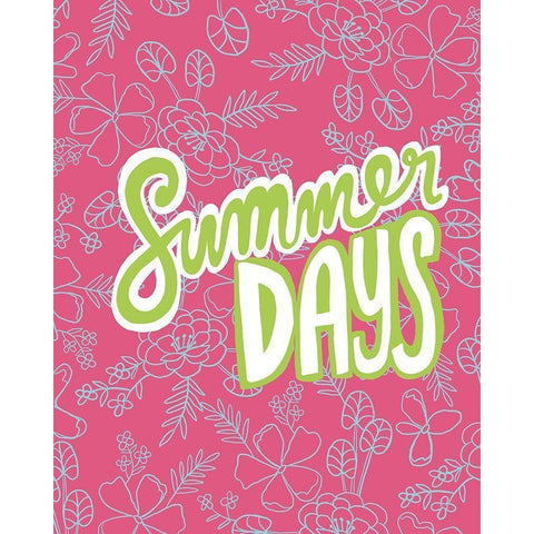 Summer Black Modern Wood Framed Art Print with Double Matting by Rupp, Mariah