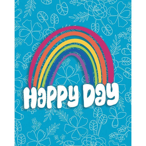 Rainbow White Modern Wood Framed Art Print by Rupp, Mariah