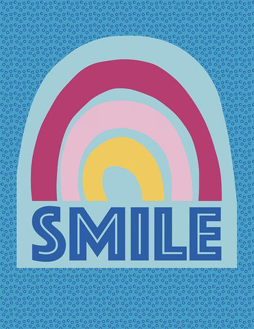 Smile White Modern Wood Framed Art Print with Double Matting by Rupp, Mariah