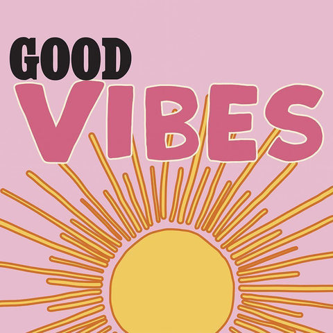 Good Vibes Black Modern Wood Framed Art Print by Rupp, Mariah