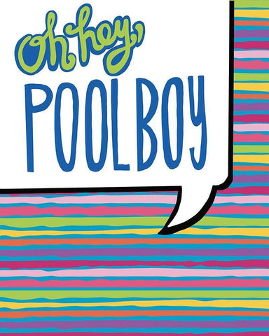 Pool Boy Black Ornate Wood Framed Art Print with Double Matting by Rupp, Mariah