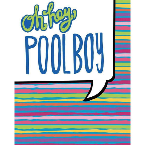 Pool Boy Black Modern Wood Framed Art Print by Rupp, Mariah