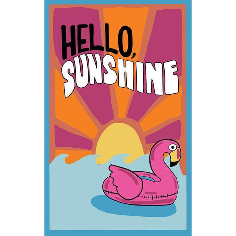 Hello Sunshine White Modern Wood Framed Art Print by Rupp, Mariah