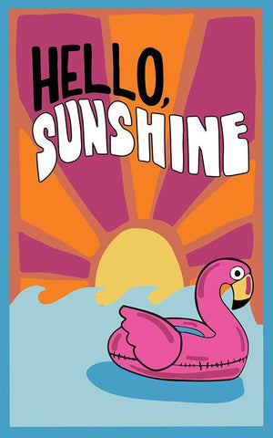Hello Sunshine White Modern Wood Framed Art Print with Double Matting by Rupp, Mariah