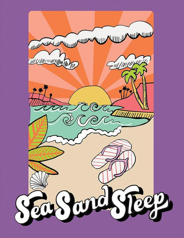 Sea Sand White Modern Wood Framed Art Print with Double Matting by Rupp, Mariah