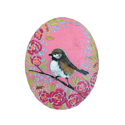 Chickadee Black Modern Wood Framed Art Print by Rupp, Mariah