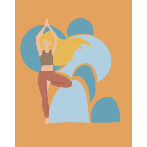 Tree Pose White Modern Wood Framed Art Print by Rupp, Mariah