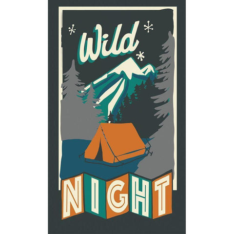 Wild Night Black Modern Wood Framed Art Print with Double Matting by Rupp, Mariah