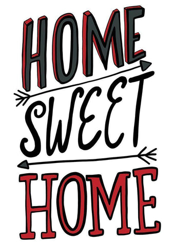 Home Sweet Home Black Ornate Wood Framed Art Print with Double Matting by Rupp, Mariah
