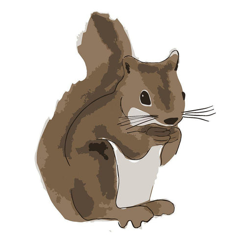 Chipmunk Black Modern Wood Framed Art Print with Double Matting by Rupp, Mariah