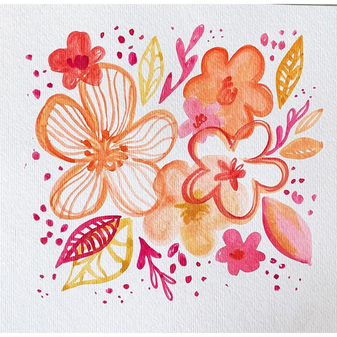 Pink and Perky Black Modern Wood Framed Art Print by Rupp, Mariah