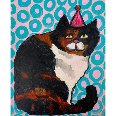 Party Animal Black Modern Wood Framed Art Print with Double Matting by Rupp, Mariah