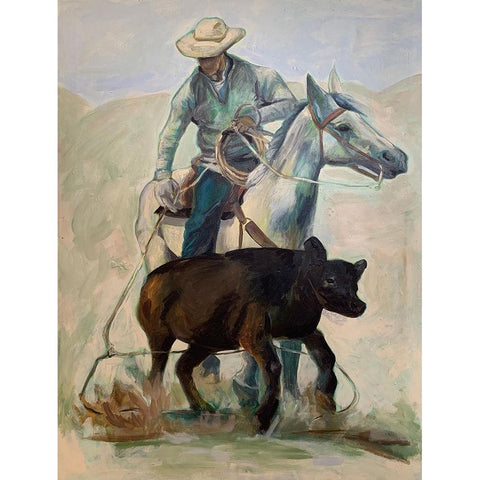 Rodeo Gold Ornate Wood Framed Art Print with Double Matting by Rupp, Mariah