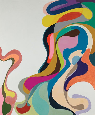 Flow Black Ornate Wood Framed Art Print with Double Matting by Zinn, Mary