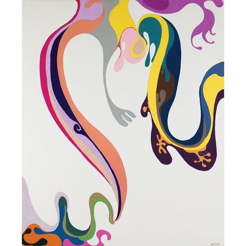 Hanging Heart White Modern Wood Framed Art Print by Zinn, Mary