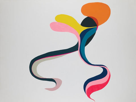 Boomerang Black Ornate Wood Framed Art Print with Double Matting by Zinn, Mary