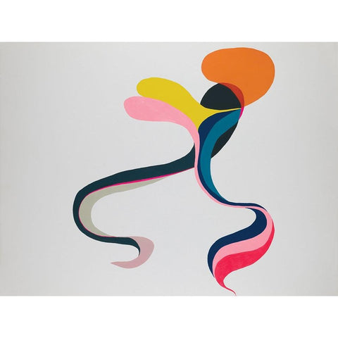 Boomerang Black Modern Wood Framed Art Print by Zinn, Mary