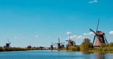 Windmill V White Modern Wood Framed Art Print with Double Matting by Singleton, Ashley