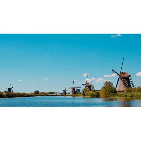 Windmill V Black Modern Wood Framed Art Print by Singleton, Ashley