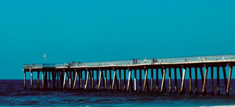 Pier Pressure White Modern Wood Framed Art Print with Double Matting by Singleton, Ashley