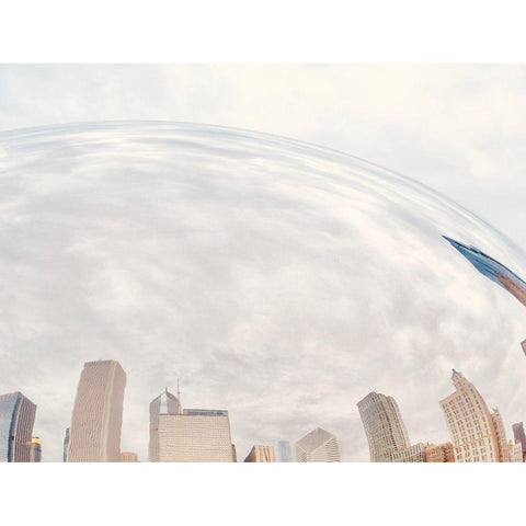 City Reflection II White Modern Wood Framed Art Print by Singleton, Ashley