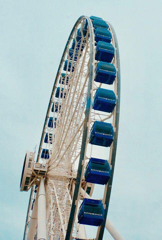 Day Ride White Modern Wood Framed Art Print with Double Matting by Singleton, Ashley