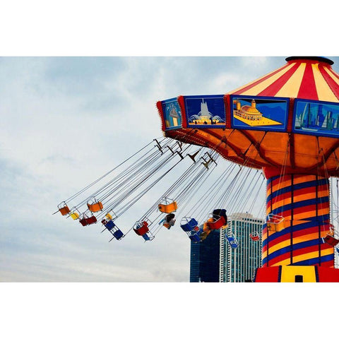 Swings II Black Modern Wood Framed Art Print with Double Matting by Singleton, Ashley