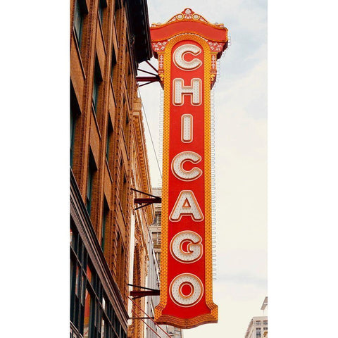 Chicago Black Modern Wood Framed Art Print with Double Matting by Singleton, Ashley