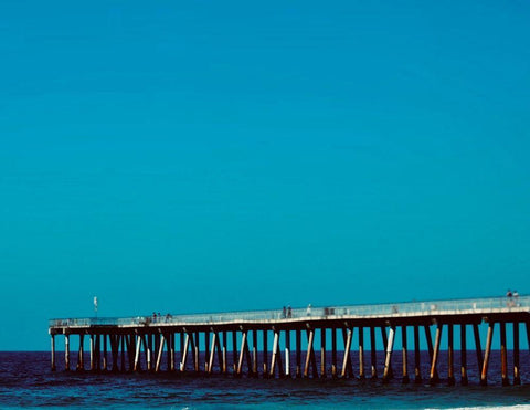Pier White Modern Wood Framed Art Print with Double Matting by Singleton, Ashley