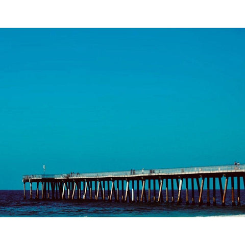Pier Black Modern Wood Framed Art Print by Singleton, Ashley