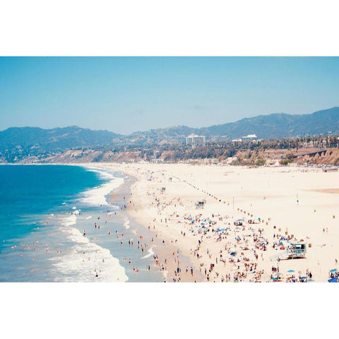 Beach Days II Black Modern Wood Framed Art Print by Singleton, Ashley