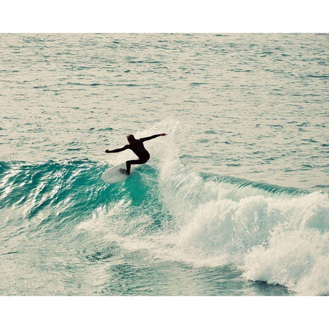 Surfer Gold Ornate Wood Framed Art Print with Double Matting by Singleton, Ashley