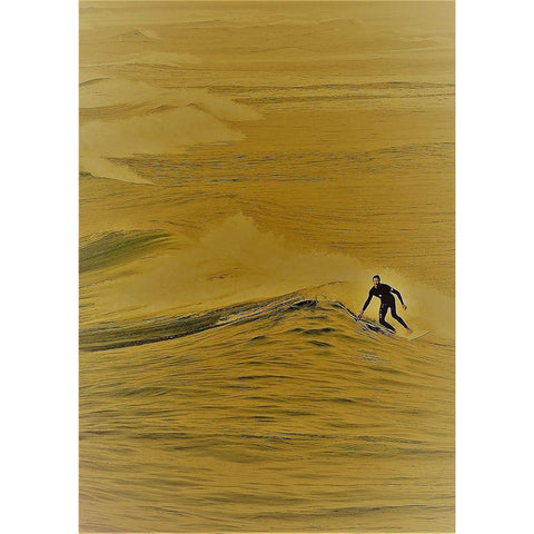 Surfer II Black Modern Wood Framed Art Print by Singleton, Ashley