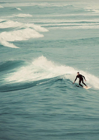 Surfer III White Modern Wood Framed Art Print with Double Matting by Singleton, Ashley