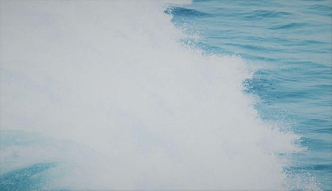 Wave III White Modern Wood Framed Art Print with Double Matting by Singleton, Ashley
